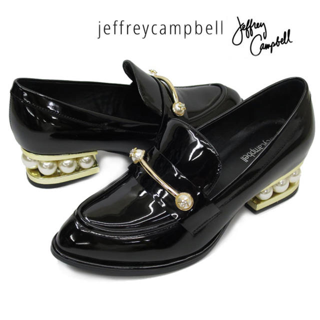 JEFFREY CAMPBELL(ジェフリーキャンベル)のjeffrey campbell パールヒールマニッシュシューズ レディースの靴/シューズ(ローファー/革靴)の商品写真