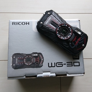 リコー(RICOH)の■RICOH WG-30■防水デジタルカメラ■EBONY BLACK■新品未使用(コンパクトデジタルカメラ)