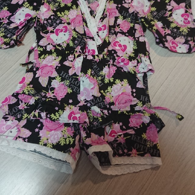 ハローキティ(ハローキティ)の浴衣size90 キッズ/ベビー/マタニティのキッズ服女の子用(90cm~)(甚平/浴衣)の商品写真