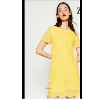 ザラ(ZARA)の深夜限定価格❗新品★ZARA レースワンピース 希少  XL(ひざ丈ワンピース)