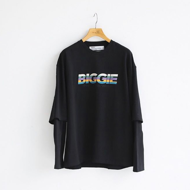 UNUSED(アンユーズド)のDAIRIKU BIGGIE Layered T-shirt black メンズのトップス(Tシャツ/カットソー(七分/長袖))の商品写真