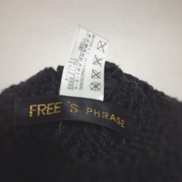 FREE'S SHOP(フリーズショップ)のコットンニットベレー帽/黒色 レディースの帽子(ハンチング/ベレー帽)の商品写真