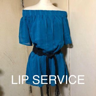 リップサービス(LIP SERVICE)のLIP SERVICE◆ベルトセットエンブロイダリーオフショルPO(シャツ/ブラウス(半袖/袖なし))