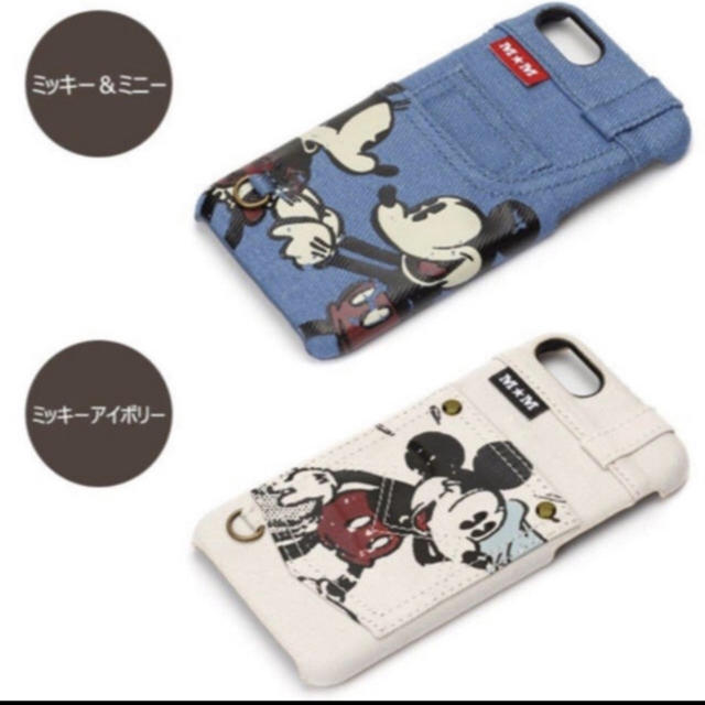 Disney(ディズニー)のデニム ディズニー携帯ケース iPhoneケース 可愛いミッキー ミニ スマホ/家電/カメラのスマホアクセサリー(iPhoneケース)の商品写真
