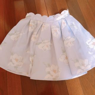 ロジータ(ROJITA)のROJITA 花柄タックプリーツショートパンツ パープル(ショートパンツ)