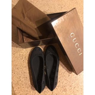 グッチ(Gucci)の再値下げ GUCCI ラバーフラットシューズ36(バレエシューズ)