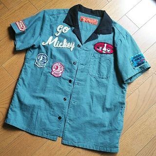 デニムダンガリー(DENIM DUNGAREE)の★専用★【未使用】デニムダンガリー×ミッキー”ボーリング シャツ(Tシャツ/カットソー)