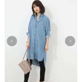 アズールバイマウジー(AZUL by moussy)のazul by moussy  ビッグポケットデニムシャツワンピース sizeS(シャツ/ブラウス(長袖/七分))