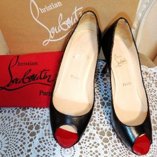 クリスチャンルブタン(Christian Louboutin)のルブタン37.5オープンパンプス♡ヒールゴム新品❣(ハイヒール/パンプス)