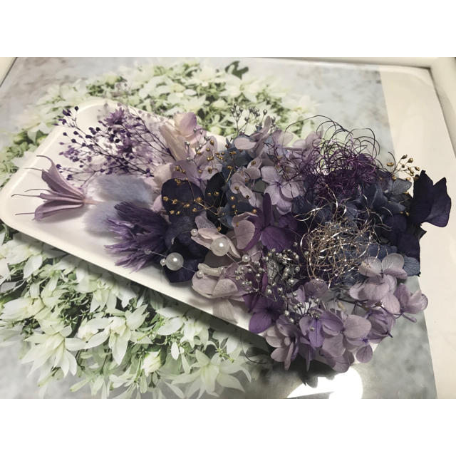 ❀花材セット パープル❀ Ｎｏ．308ブリザードフラワー
