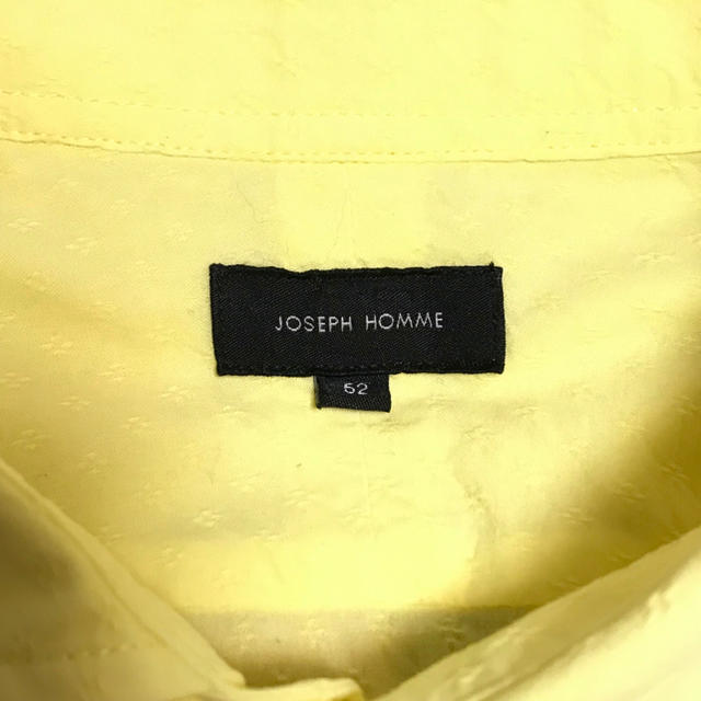 定1.6万 ジョセフオム 織り柄コットン長袖シャツ52イエロー 大きなサイズ メンズのトップス(シャツ)の商品写真