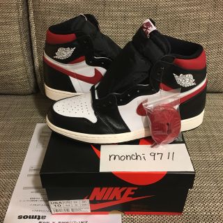 ナイキ(NIKE)の国内当選 28 AIR JORDAN 1 GYM RED ジムレッド(スニーカー)