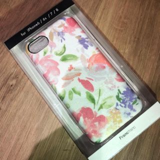 フランフラン(Francfranc)の【新品】フランフラン iPhoneケース スマホカバー 花柄 布 ピンク(iPhoneケース)