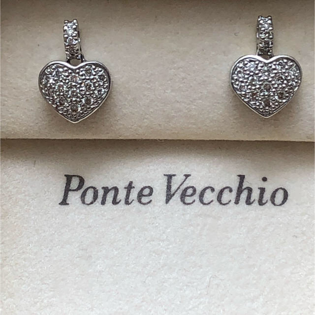 PonteVecchio - ポンテヴェッキオ K18 WG ダイヤモンド ピアス ハート