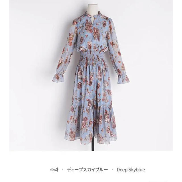 dholic - DHOLIC ウエストシャーリング花柄ワンピースの通販 by SALE中
