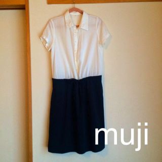 ムジルシリョウヒン(MUJI (無印良品))のmuji  ワンピース Mサイズ(ひざ丈ワンピース)