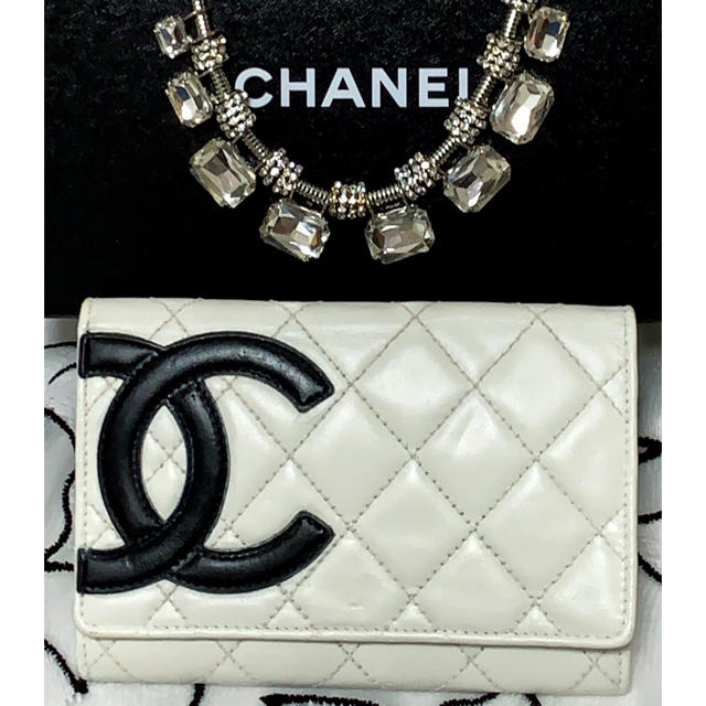 CHANEL - 9万5000円（参考価格） カンボンライン　グレージュ　折り中財布の通販 by シャネル  コレクション❤︎'s shop｜シャネルならラクマ