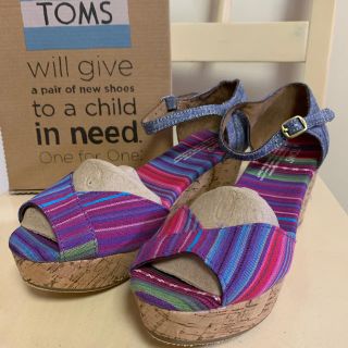 トムズ(TOMS)の新品未使用‼︎TOMSトムズウェッジサンダル w7.5(サンダル)