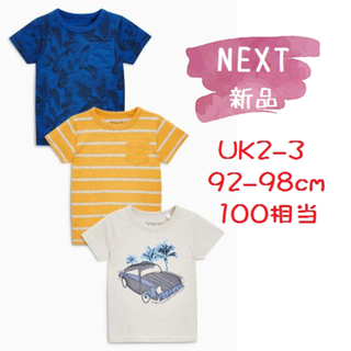 ネクスト(NEXT)の◆新品◆NEXT◆100cm◆リゾートカー ブルー 半袖シャツ 3Pset(Tシャツ/カットソー)