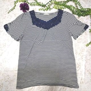 アクシーズファム(axes femme)の《sale￥350》axesfamme＊＊＊ボーダーTシャツ （Ｌ）(Tシャツ(半袖/袖なし))