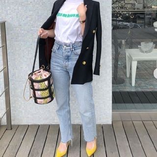 ZARA  ハイライズストレートデニム　34