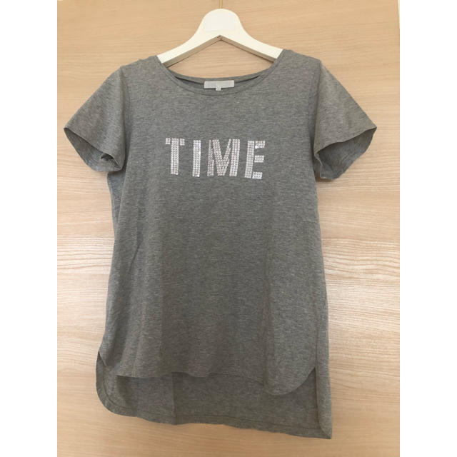 自由区(ジユウク)の自由区 タイムＴシャツ  38 M グレー レディースのトップス(Tシャツ(半袖/袖なし))の商品写真