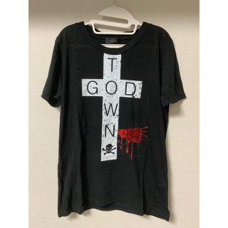 アームド(ARMED)のARMED GOD TOWN カットソー クロス スパンコール ブラック メンズ(Tシャツ/カットソー(半袖/袖なし))