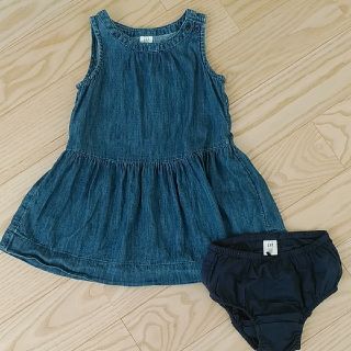 ベビーギャップ(babyGAP)のbabyGAP デニムワンピース　90㎝(ワンピース)