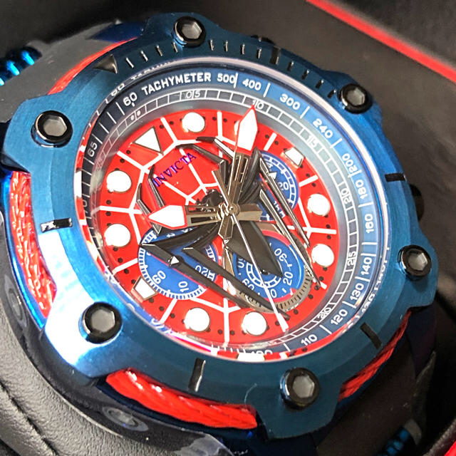 新品限定モデル  スパイダーマン マーベル invicta クロノ  送料無料