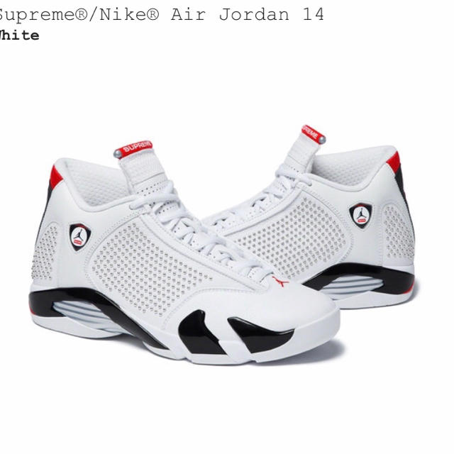 Supreme Nike Air Jordan 14 White 27.5