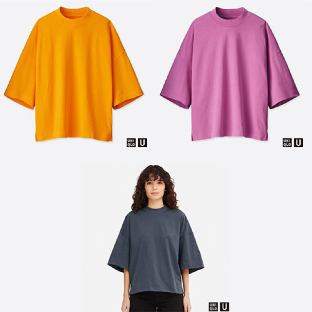 UNIQLO(ユニクロ)のUNIQLO U オーバーサイズスクエアT ダークグレー レディースのトップス(Tシャツ(半袖/袖なし))の商品写真