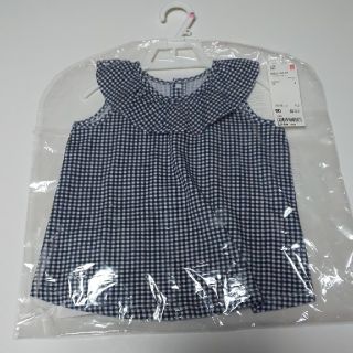 ユニクロ(UNIQLO)のUNIQLO ノースリーブ 女の子 90(Tシャツ/カットソー)