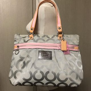 コーチ(COACH)のにらまんじゅう様専用☆良品☆グレー系 オプアート トートバック COACH(トートバッグ)