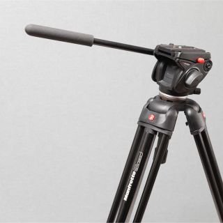 Manfrotto 701HDV & 055XPROB ビデオ三脚-