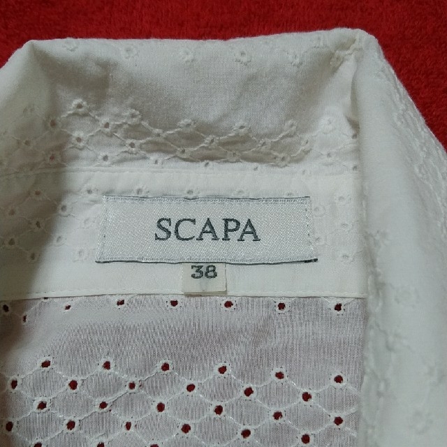 SCAPA(スキャパ)のスキャパ　レース綿シルク長袖シャツ レディースのトップス(シャツ/ブラウス(長袖/七分))の商品写真
