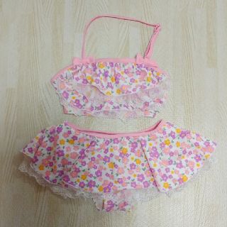 ミキハウス(mikihouse)の美品　ミキハウス　花柄ビキニ　水着　100㎝(水着)