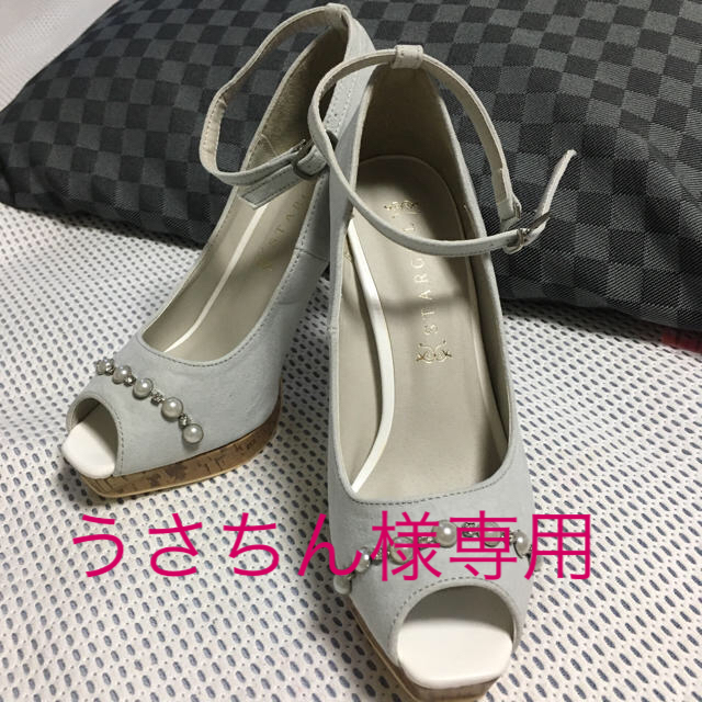 新品！オープントゥ装飾付アンクルベルトパンプス レディースの靴/シューズ(ハイヒール/パンプス)の商品写真