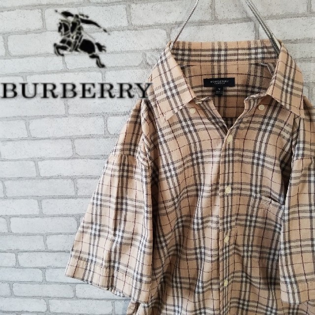 BURBERRY - 希少 BURBERRY ノバチェック 半袖 BDシャツ 薄ベージュ ...