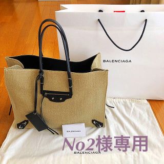 バレンシアガ(Balenciaga)の❤︎美品 バレンシアガ リネン＆レザートートバック(トートバッグ)