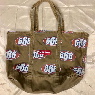 シュプリーム(Supreme)のsupreme  666 デニムトート ブラウン(トートバッグ)