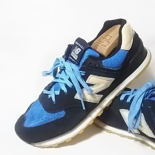 ニューバランス(New Balance)の
希少アメリカ製ビンテージ！ニューバランス574高級スニーカー黒青！


(スニーカー)