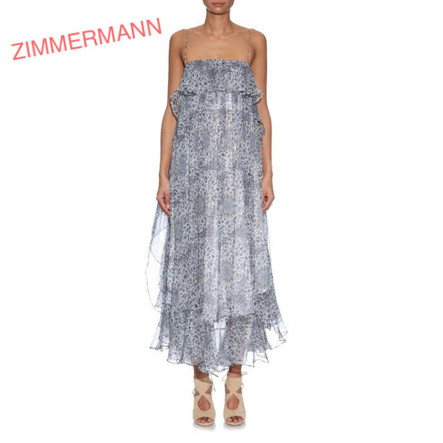 Stella McCartney(ステラマッカートニー)のミランダカー愛用！ジマーマン ZIMMERMANN マキシ ラッフル ワンピース レディースのワンピース(ロングワンピース/マキシワンピース)の商品写真