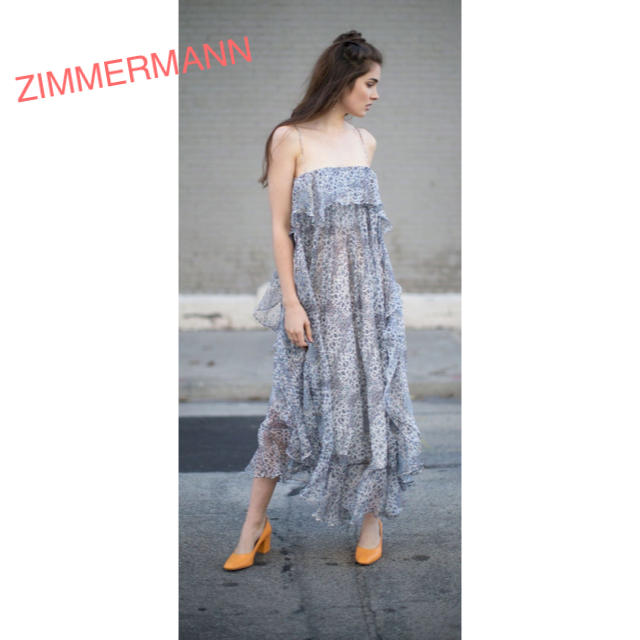 Stella McCartney(ステラマッカートニー)のミランダカー愛用！ジマーマン ZIMMERMANN マキシ ラッフル ワンピース レディースのワンピース(ロングワンピース/マキシワンピース)の商品写真