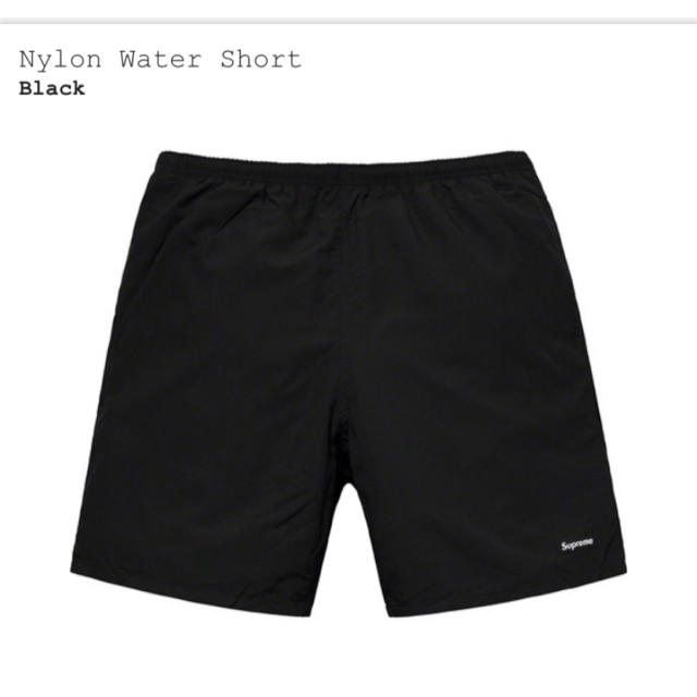 supreme Nylon Water Short Black M 黒 海パン