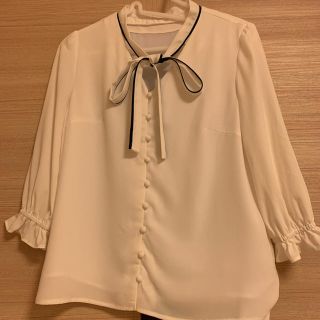 アプワイザーリッシェ(Apuweiser-riche)のApuweiser-riche♡リボン ボウタイ ブラウス♡白(シャツ/ブラウス(長袖/七分))