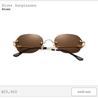 シュプリーム(Supreme)のRiver Sunglasses Brown Supreme サングラス(サングラス/メガネ)