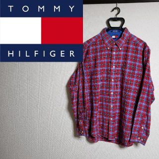 トミーヒルフィガー(TOMMY HILFIGER)のトミーヒルフィガー ボタンダウン チェック ワンポイント 刺繍 90s(シャツ)