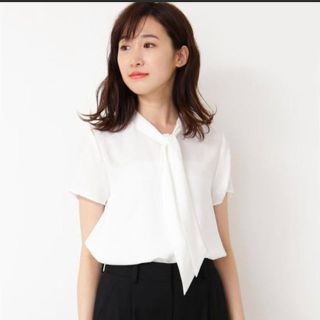 エヌナチュラルビューティーベーシック(N.Natural beauty basic)の(ききさささん専用)ボウタイブラウス〜ナチュラルビューティーベーシック〜(シャツ/ブラウス(半袖/袖なし))