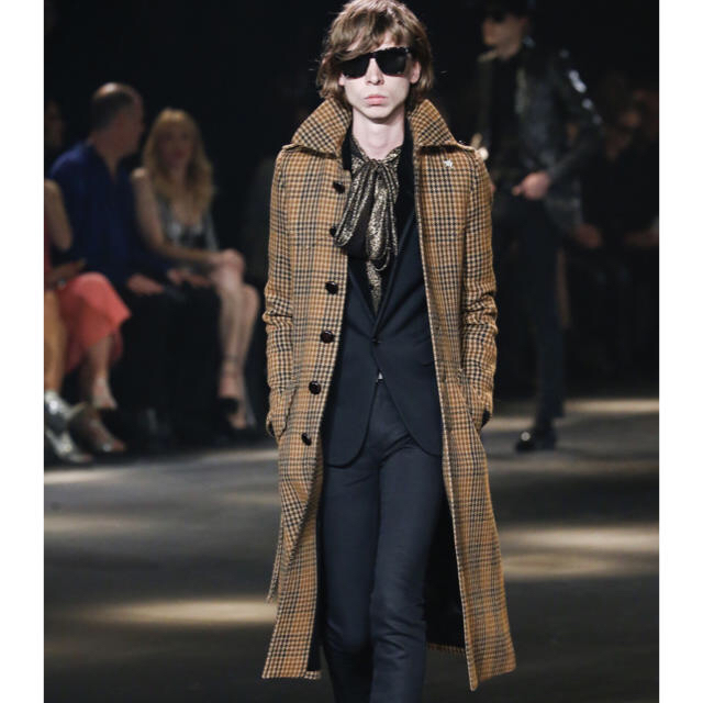 SAINT LAURENT PARIS サンローランパリ 16AW ガンクラブチェック トレンチコート ブラウン 437800 Y720N