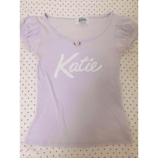 Katie(ケイティー)のkatie ロゴTシャツ ラベンダー レディースのトップス(Tシャツ(半袖/袖なし))の商品写真